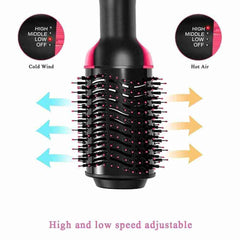 One Step Hot Air Brush 4 in 1 Hair Dryer, Straightener, Curler & Volumizer